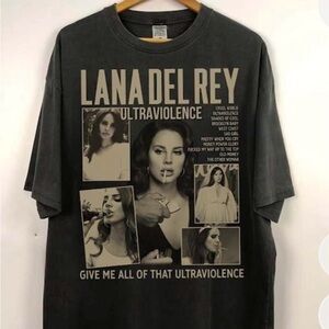 Lana Del Rey Graphic Short Sleeve Tee - Black